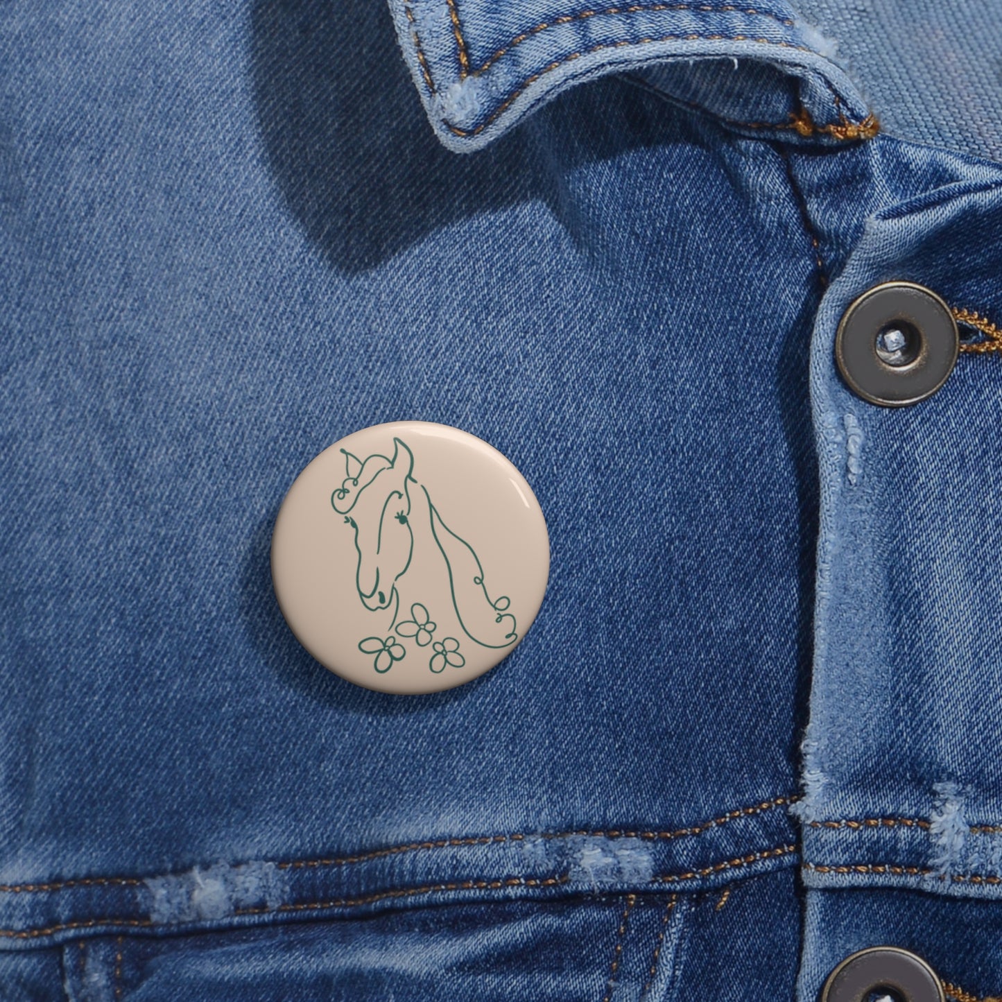 Horse Button Pin