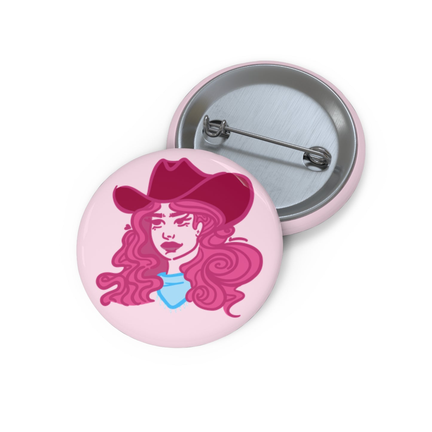 Howdy Cowgirl Button Pin